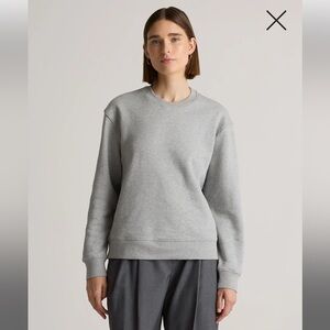 Quince 100% Organic Cotton Gray Sweatshirt Crewneck Pullover Size M